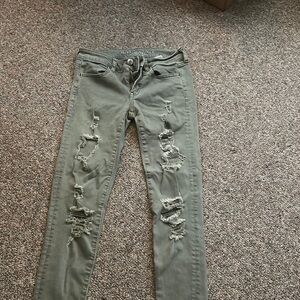 American Eagle green super strength jeans worn once